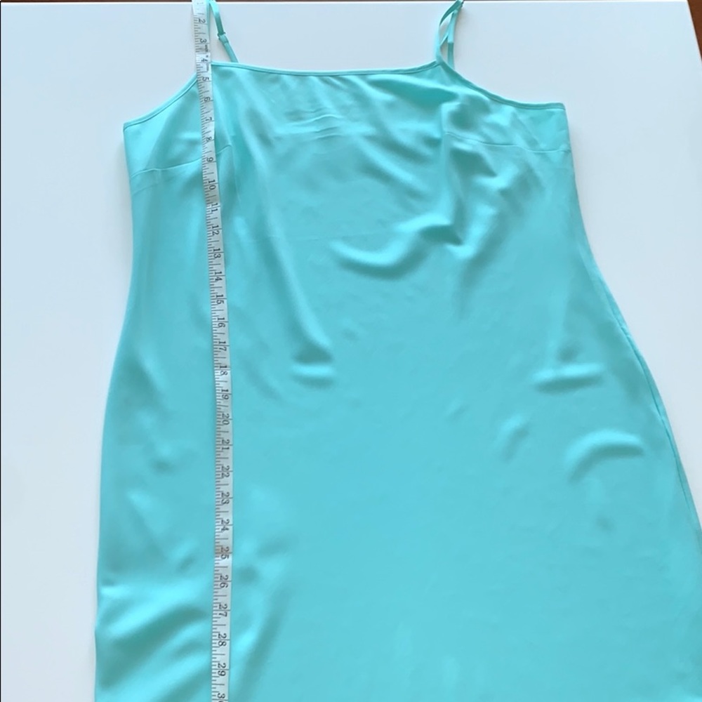 Alice by Temperly turquoise 100% silk dress sz 12 - Picture 11 of 14